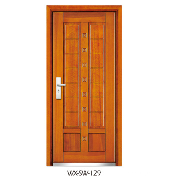 Porte en acier en bois (WX-SW-129)